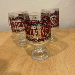 Houze Vintage 1970s Season’s Greetings Goblets
